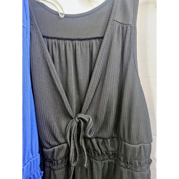 Bundle of 2 Shein Curve Tank Top Tie Front Sleeveless Casual Ribbed Size 1XL - Picture 4 of 5